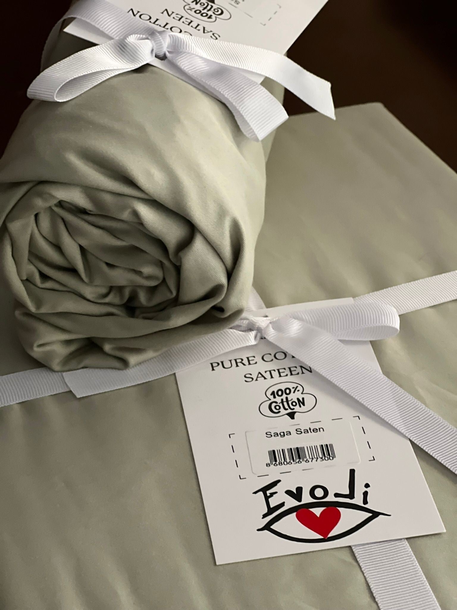 %100 Pamuk Saten Lastikli Tek Kişilik Çarşaf  120x200 cm