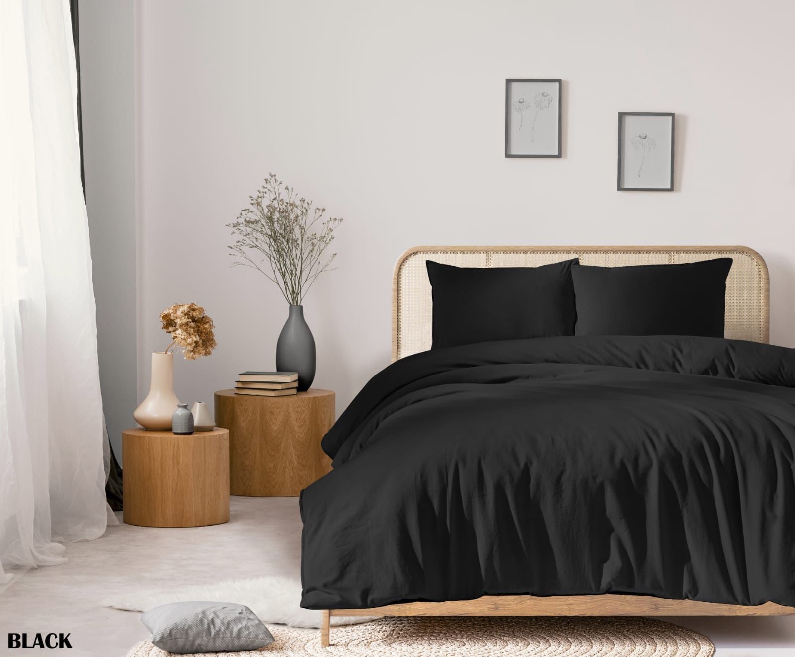 %100 Pamuk Yıkamalı Çift Kişilik Nevresim Takımı 240x260 cm