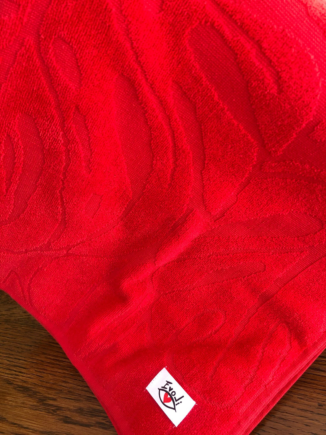 Botanik Yaprak Desenli Kadife Plaj Havlusu %100 Pamuk 80x160 cm