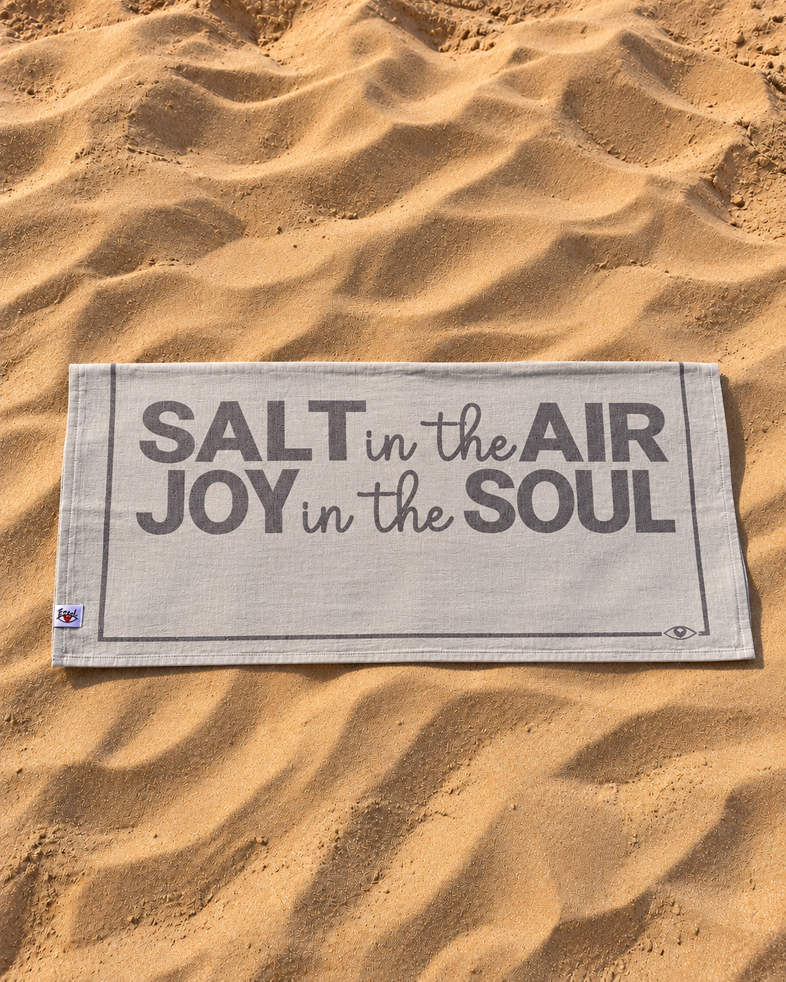 Motto Peştemal Salt Yazılı 100x180 cm - Gri