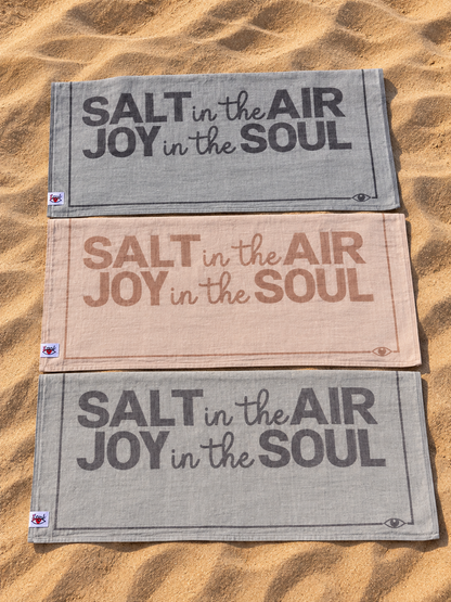 Motto Peştemal Salt Yazılı 100x180 cm - Gri