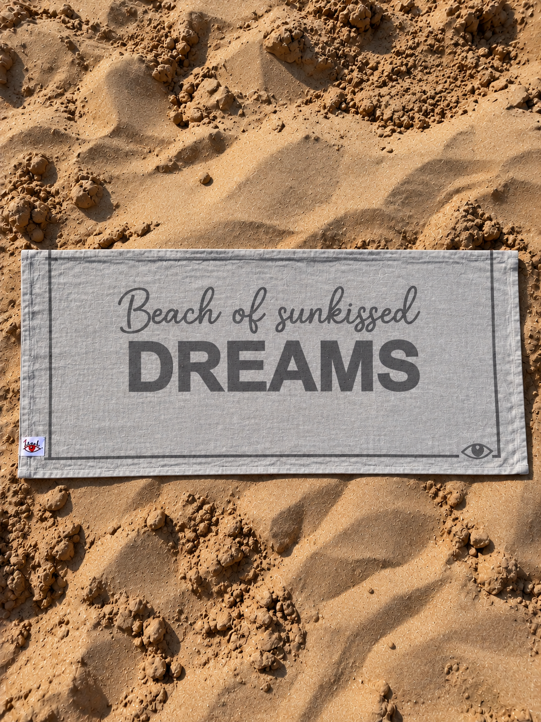 Motto Peştemal Dreams Yazılı 100x180 cm - Gri