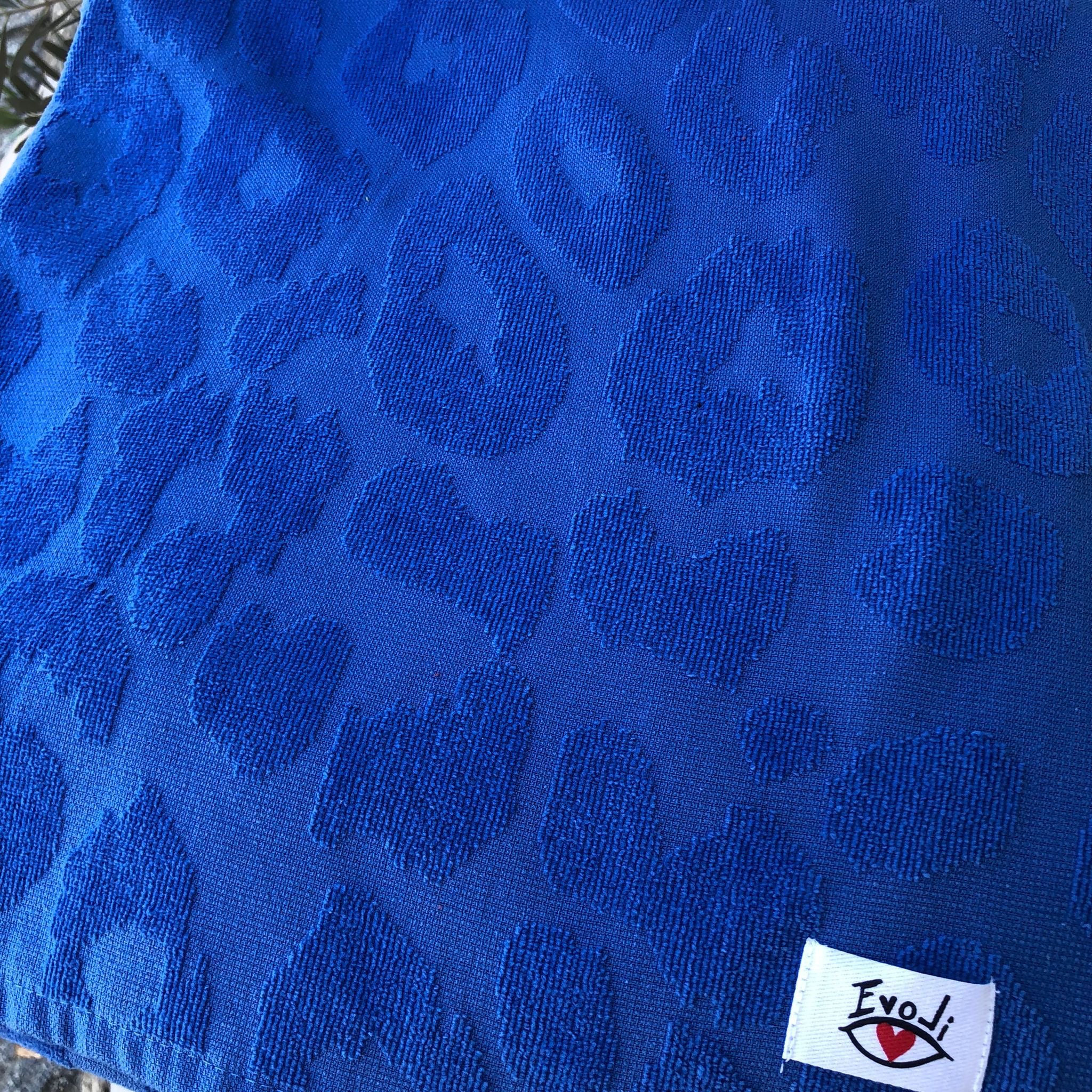 Leopar Desenli Kadife Jakarlı %100 Pamuk Plaj Havlusu 80x160 cm