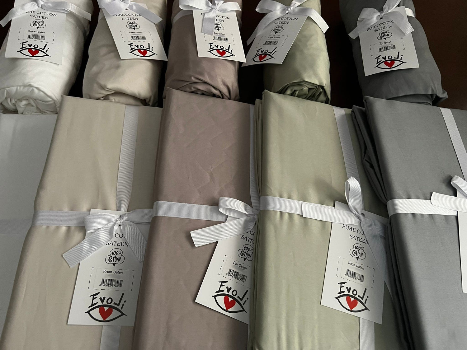 %100 Pamuk Saten Battal Boy Nevresim 240x220 cm